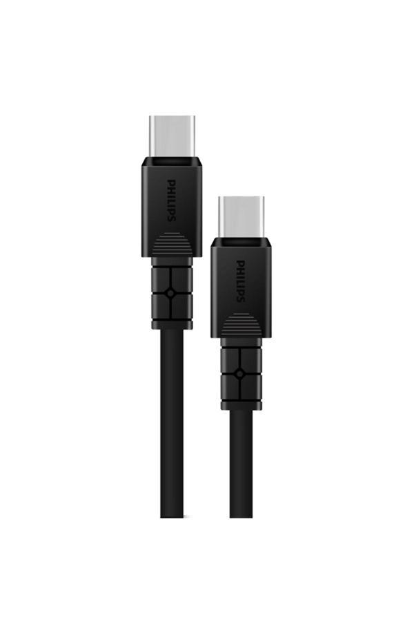 Philips Usb-C Şarj Ve Data Kablosu, 60W, Hızlı Şarj, 3A Yüksek Akım, 1 Metre,Dayanıklı Slikon Kablo,Dlc3001C - Image 1