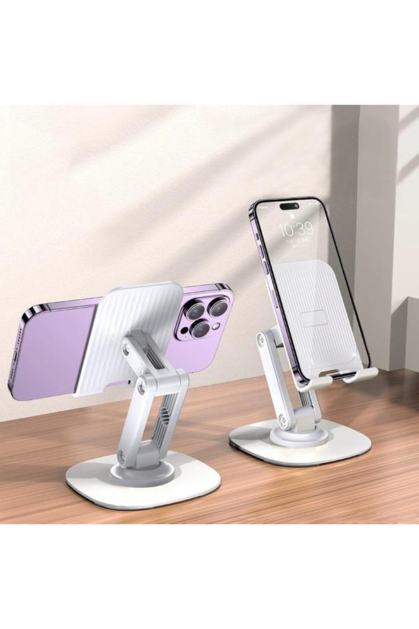 Coverzone Katlanabilir Stant Business Model Abs + Silikon Materyal Tablet Akıllı Telefon Standı S118 - Image 1