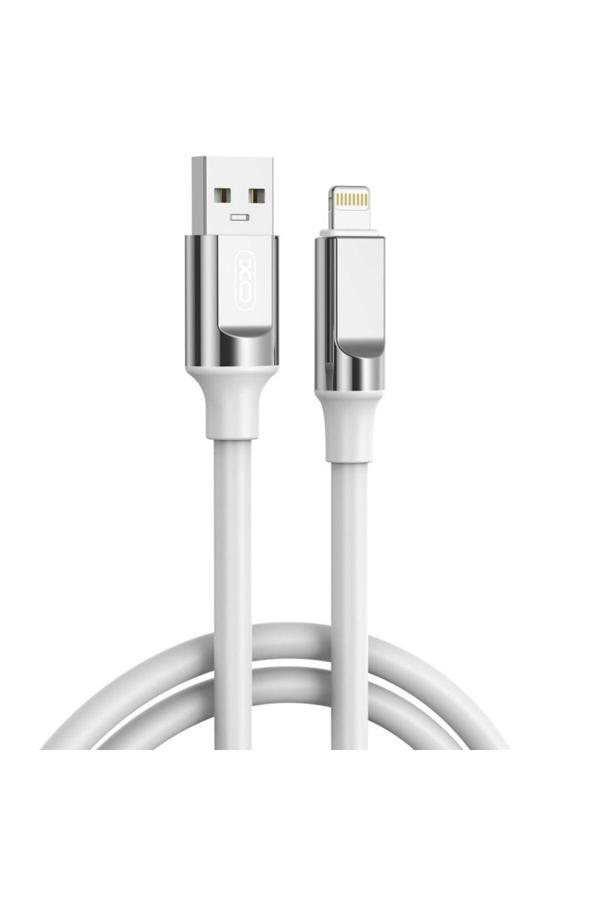 Xo 6A Lightning Hızlı Şarj Kablosu,Nb251,Slikon,1 Metre,Kırılmaya Karşı Dayanıklı,Hızlı Veri Aktarımı - Image 1