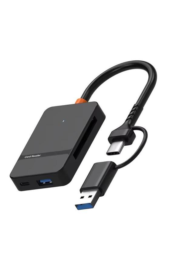 Coverzone Çoklayıcı Adaptör 7 İn 1 Usb/Type-C To Usb A, Usb C Macbook Uyumlu Çevirici Usb Hub Tip C Ads-316 - Image 1