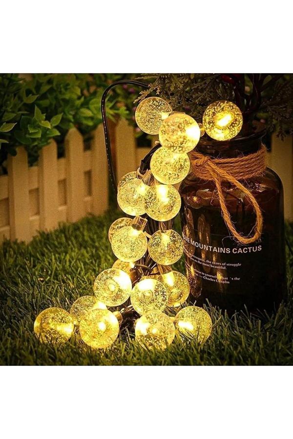 Coverzone Solar Güneş Enerjili Ampul Şeklinde Led Aydınlatma 8 Metre Uzunlukta 47 Adetli 8 Modlu Lamba - Image 1