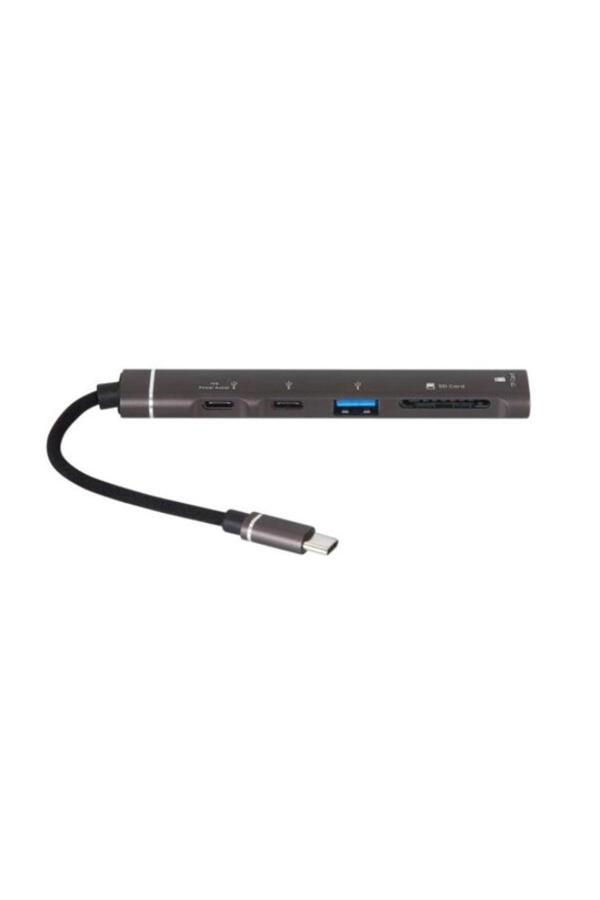 Coverzone Type-C Hub, 5İn1, 2 Adet Type-C, 1 Adet Usb-A Çoklayıcı, Tf Sd Kart Okuyucu H02 Zr888 - Image 1