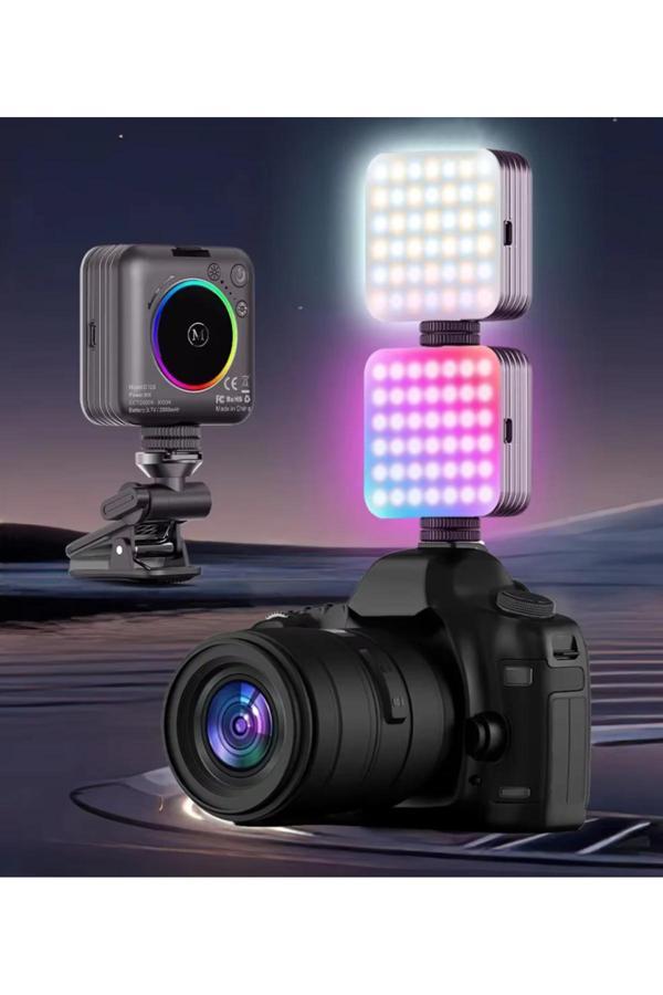 Coverzone Cep Telefonu Çakarlı Dolgu Işık Canlı Yayın Mini Taşınabilir Yüksek Parlaklık Rgb Selfie Işık Paneli - Image 1
