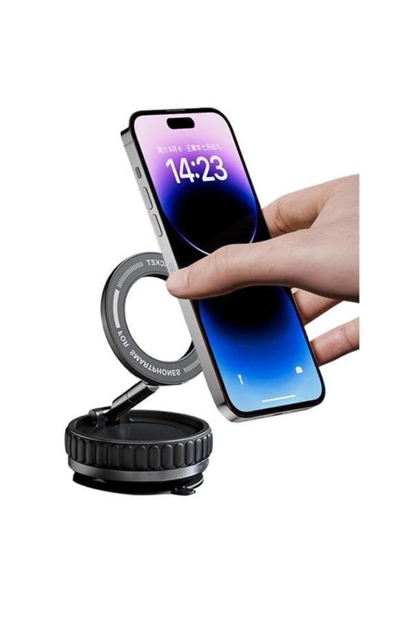Coverzone Kablosuz Araç Içi Telefon Tutucu Araç Içi Montaj Güçlü Vakumlu Manyetik Telefon Tutucu K11 - Image 1