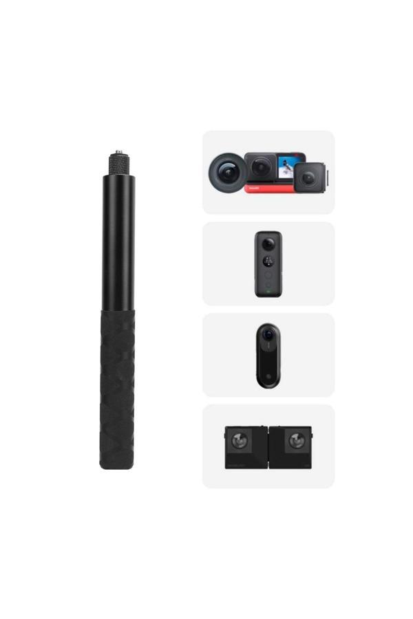 Coverzone 114Cm Görünmez Selfie Çubuğu,Insta360 X3,X2,X4,One Rs,Go 3,One,One X,Evo,Alüminyum,1/4” Vidalı - Image 1