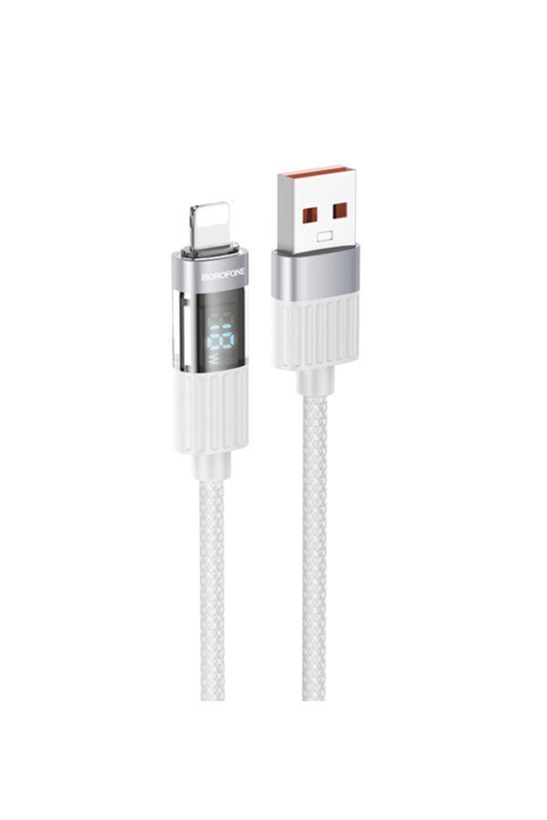 Borofone İphone İle Uyumlu 2.4A Şarj Ve Data Kablo Usb To Lightning - 1.2 Metre - Bu46 - Image 1