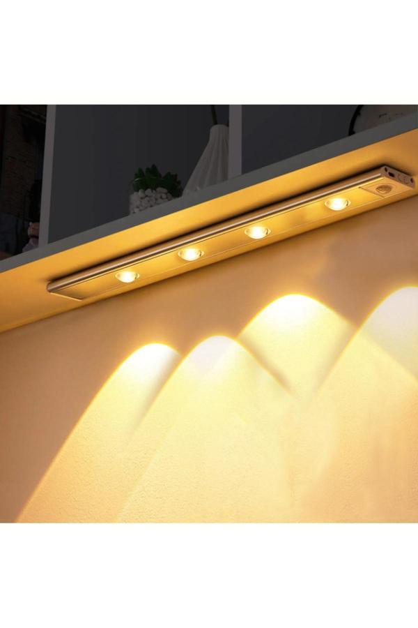 Coverzone Şarjlı Hareket Sensörlü Led Şerit Çift Modlu Işık Yatak Odası Banyo Mutfak Çalışma Odası Aydınlatma - Image 1