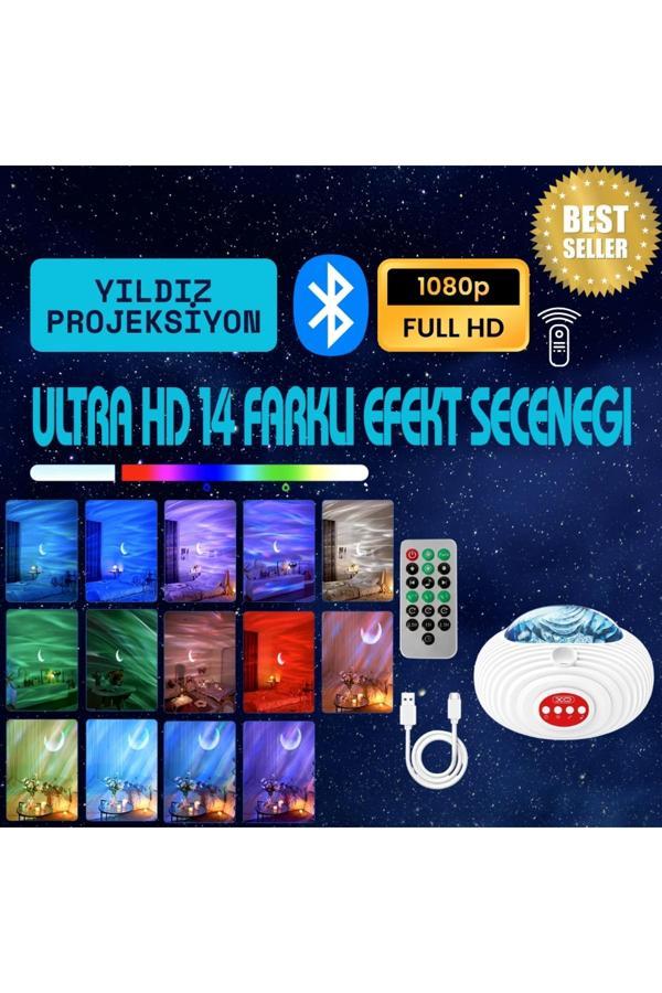 Xo Ultra Hd Galaksi Yıldız Projeksiyon Lambası 14 Renkli Işık,Bluetooth Hoparlör,200Lm,Kumandalı Yh12 - Image 1