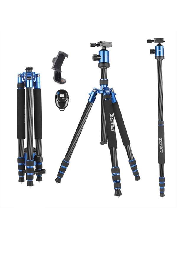 Coverzone Zomeı Z818C Profesyonel Taşınabilir Karbon Fiber Dijital Kamera Ve Kamera Tripod Monopod Stant - Image 1
