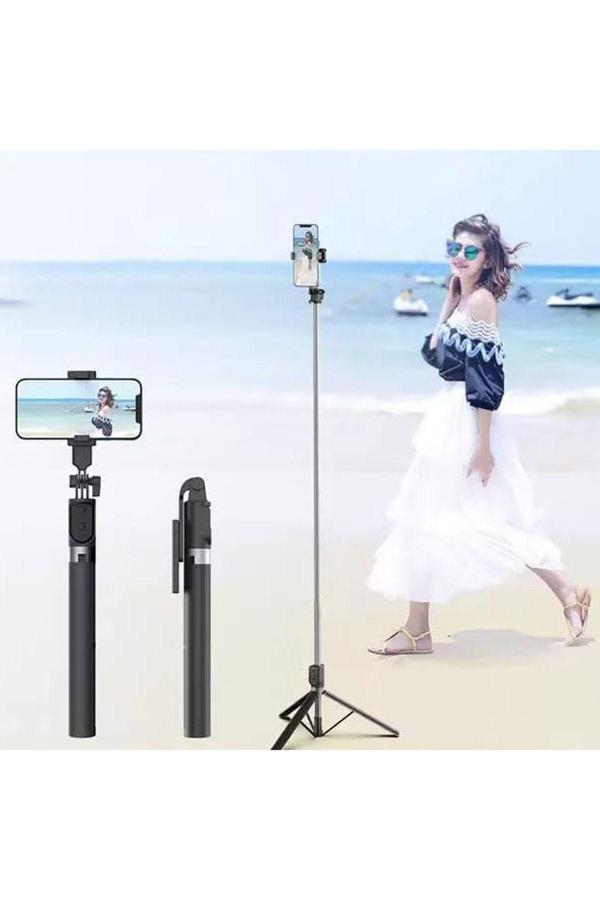 Coverzone Tripod /Selfie Çubuğu P170 Bluetooth Uzaktan Kumandalı Yüksekliği Ayarlanabilir Portatif Taşınabilir - Image 1
