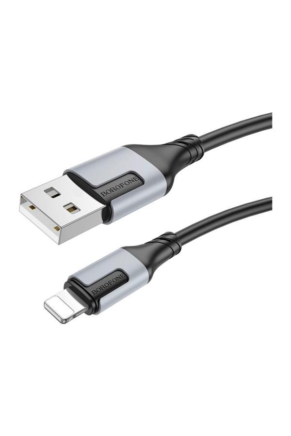 Borofone İphone Ile Uyumlu 2.4A Şarj Ve Data Kablo Usb To Lightning - 1 Metre - Bx101 - Image 1