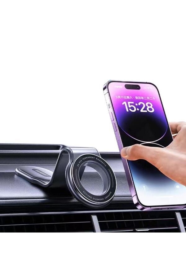 Coverzone Araç İçin Telefon Tutucu Alüminyum Alaşım Ayarlanabilir Kolay Kurulum Yapışkanlı Manyetik Eh232 - Image 1