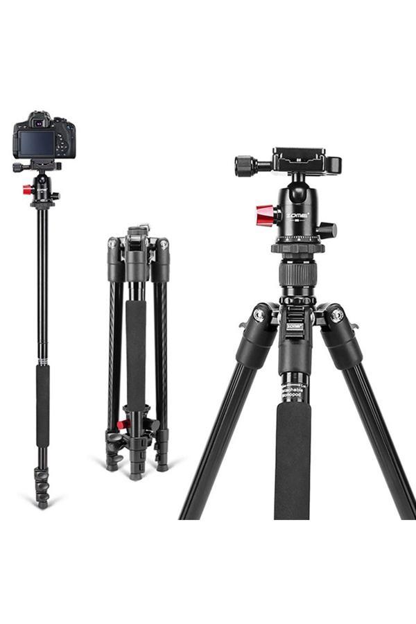Coverzone Zomei M6 Dslr Tripod 12Kg Taşıma Kapasiteli Profesyonel Alüminyum Alaşım 161Cm Çantalı - Image 1
