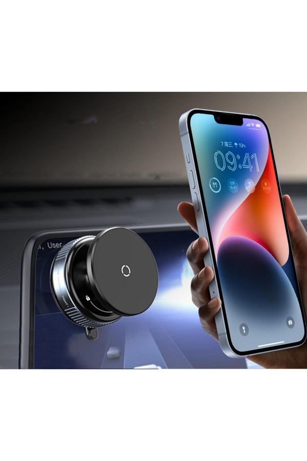 Coverzone Kablosuz Araç Içi Telefon Tutucu Araç Içi Montaj Güçlü Vakumlu Manyetik Telefon Tutucu K009 - Image 1