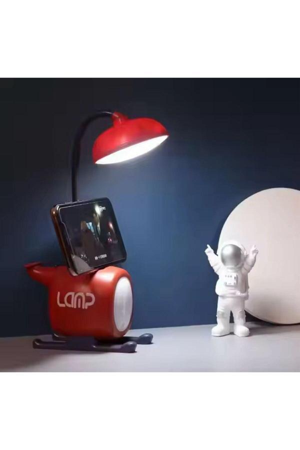 Coverzone Kalemlikli Helikopter Tasarımlı Karikatür Masa Lambası Dekoratif Hediyelik Çocuk Odası Süs - Image 1