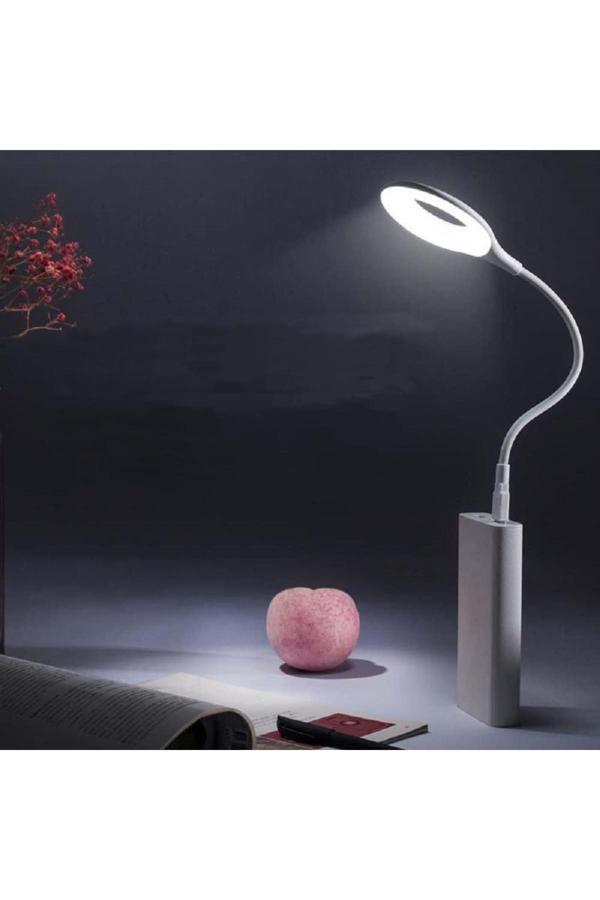 Coverzone İngilizce Ses Komut Özellikli Usb Gece Lambası Esnek Kaz Boyunlu Akıllı Led Okuma Lambası Lk50 - Image 1