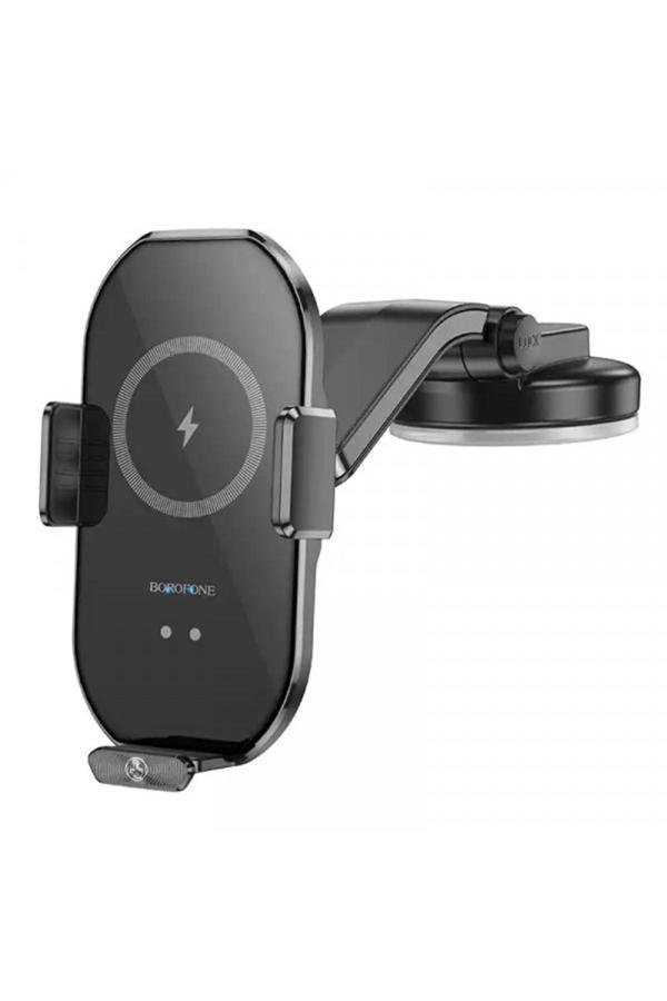 Borofone Araç Telefon Tutucu Ve Kablosuz Şarj Cihazı Qi Uyumlu | Hızlı Şarj 15W | Otomatik Açma-Kapama Bh206 - Image 1