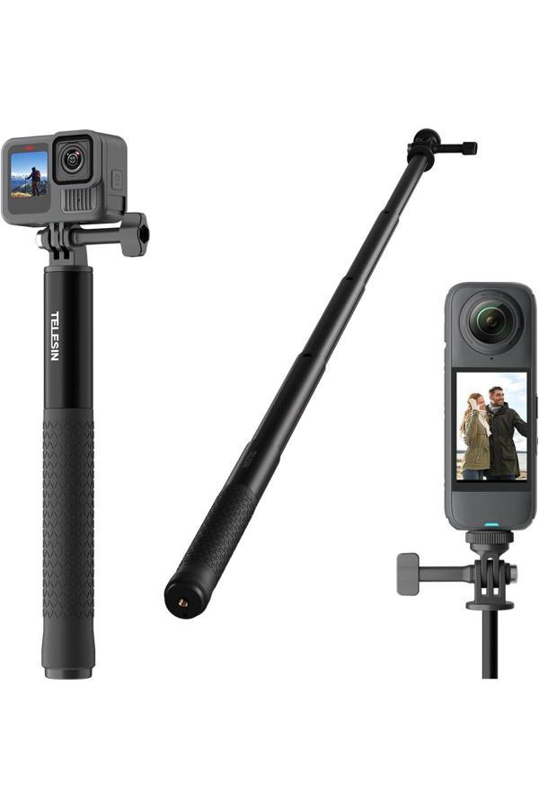 Coverzone Uzatılabilir Selfie Çubuğu Gopro Hero 13 12 11 10/Insta 360/Djı Osmo 360 Action 5 4 Pocket - Image 1