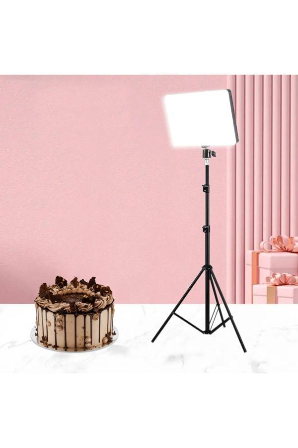Coverzone Led Aydınlatma Yayıncı Işık Youtuber Twich Yayın Işığı Ürün Fotoğraf 47Cm X 31Cm L-3560 Işık Tripod - Image 1