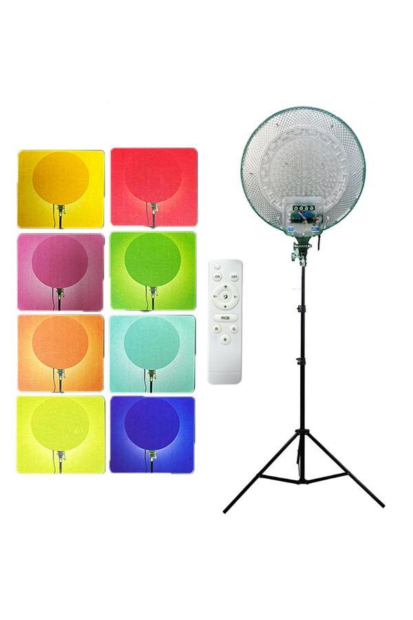 Coverzone Rgb Led Aydınlatma Kumandalı Yayıncı Işık Youtuber Twich Ürün Göresel Fotoğraf Tripodlu 114Cm 45 Inç - Image 1