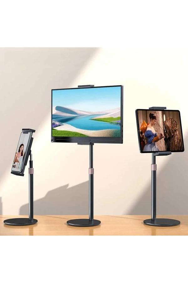 Coverzone Tablet Standı - 360° Döner, 90° Ayarlı, 44Cm Yükseklik, Alüminyum Alaşım, 12 İnç’E Kadar J2 - Image 1