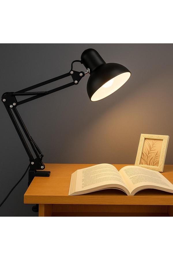 Coverzone Masa Lambası - 3 Farklı Montaj Seçeneği, Ayarlanabilir Açı, 3 Eklemli, Çalışma Masası Işığı Sy-444 - Image 1