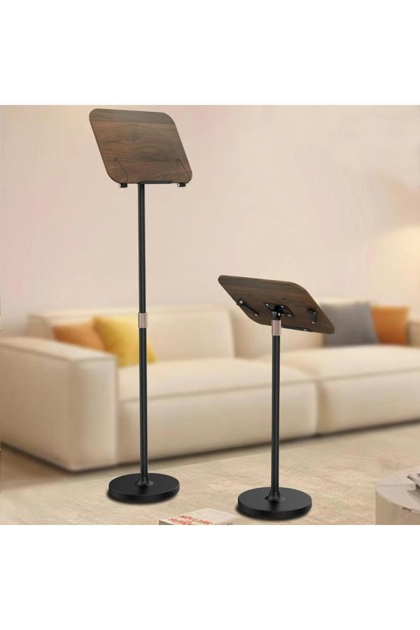 Coverzone S02 Katlanabilir Kitap Standı - 55Cm, Dayanıklı Metal & Ahşap, Laptop, Nota Sehpası, Sunum İçin - Image 1