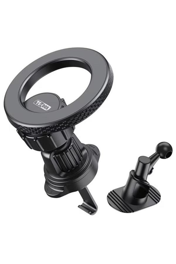 Coverzone Araç İçi Manyetik Telefon Tutucu Td-H7548 - Magsafe Uyumlu, 360° Döner, Klipsli, Petek Tasarım - Image 1