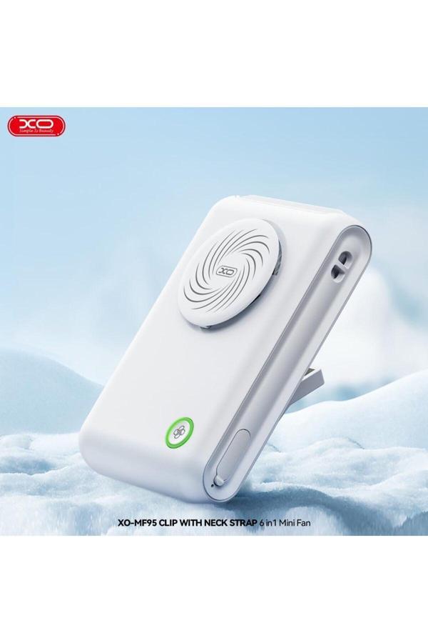 Xo 6İn1 Taşınabilir Mini Fan – 2000Mah, Klipsli, 9 Saat Çalışma, 3 Hız Modu, Katlanabilir, Mf95 - Image 1