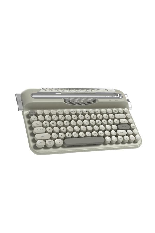 Coverzone Retro Daktilo Klavye Bluetooth & 2.4G, Standlı, Yuvarlak Tuşlu, Ergonomik, Sessiz Ajazz Af84 - Image 1