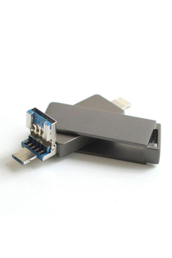 Xo Dk06 Usb 3.0 Flash,Otg Micro Ve Lightning,Metal Gövde,Darbe Ve Su Dayanıklı,Anti-X-Ray,Anti Manyetik - Image 1