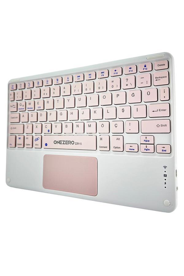 Onezero Galaxy Tablet 8 İle Uyumlu Bluetooth Klavye Kablosuz Türkçe Q Klavye 24Cm X 17Cm - Image 1