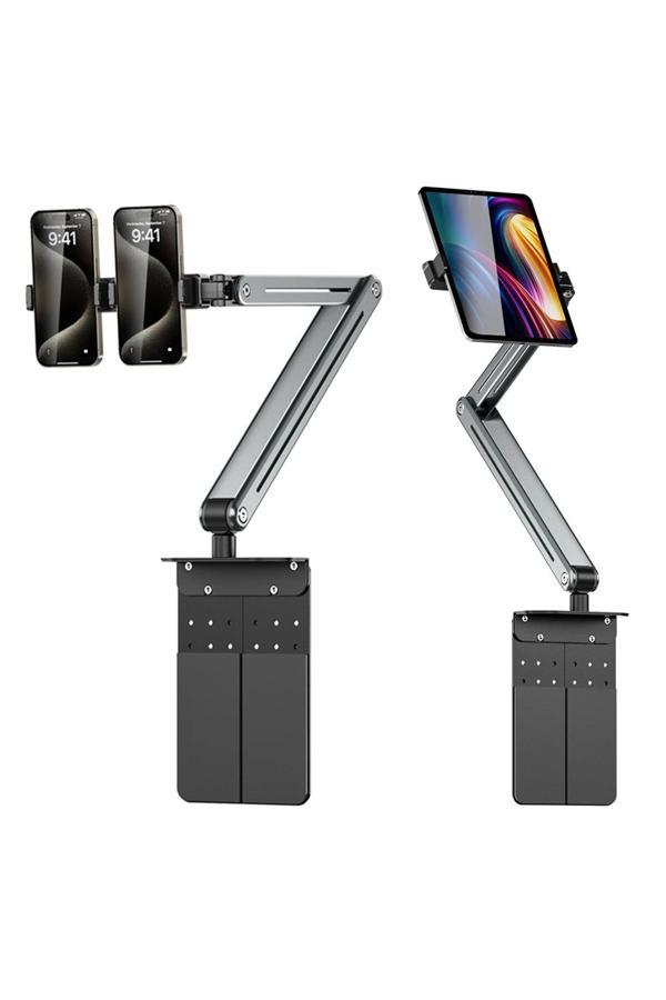 Coverzone Tablet Ve Telefon Tutucu P-96T 12.9 İnçe Kadar Uyumlu, 3 Eklemli, 360° Ayarlanabilir Stand - Image 1