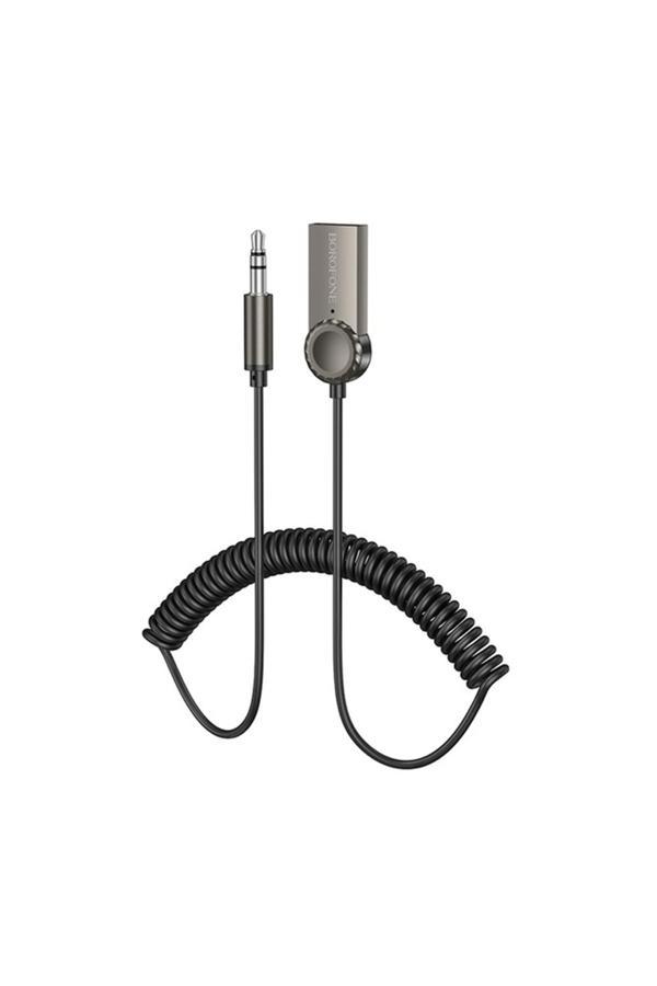 Borofone Bluetooth Adaptör Araba Ve Araç Usb Ve 3.5Mm Aux Giriş Bluetooth Adaptör Çevirici Bc56 - Image 1