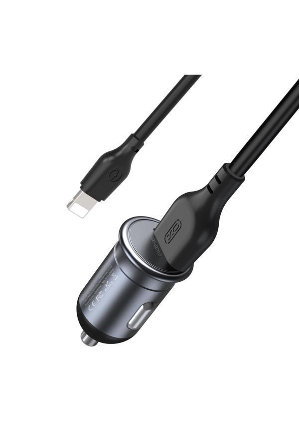 Xo Cc46 Araç Şarj Cihazı Lightning, 18W Hızlı Şarj, 12V-24V, Usb-A, Aşırı Isınma Ve Kısa Devre Koruması - Image 1