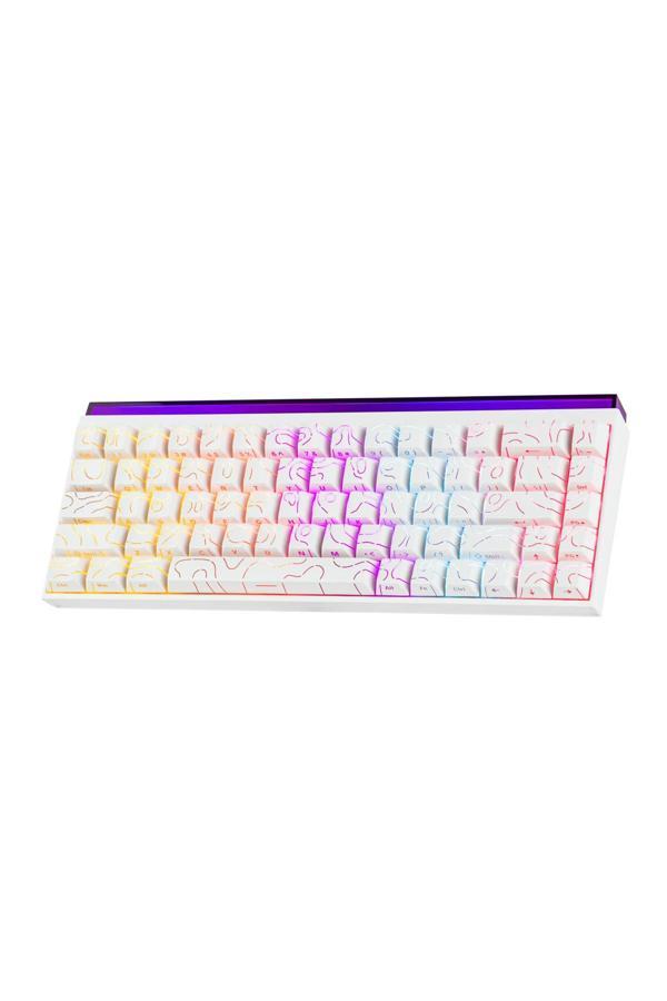 Coverzone Kontur Desenli Ambiyans Aydınlatmalı Red Switch Mekanik Klavye Ajazz Nacodex Nk-68 - Image 1