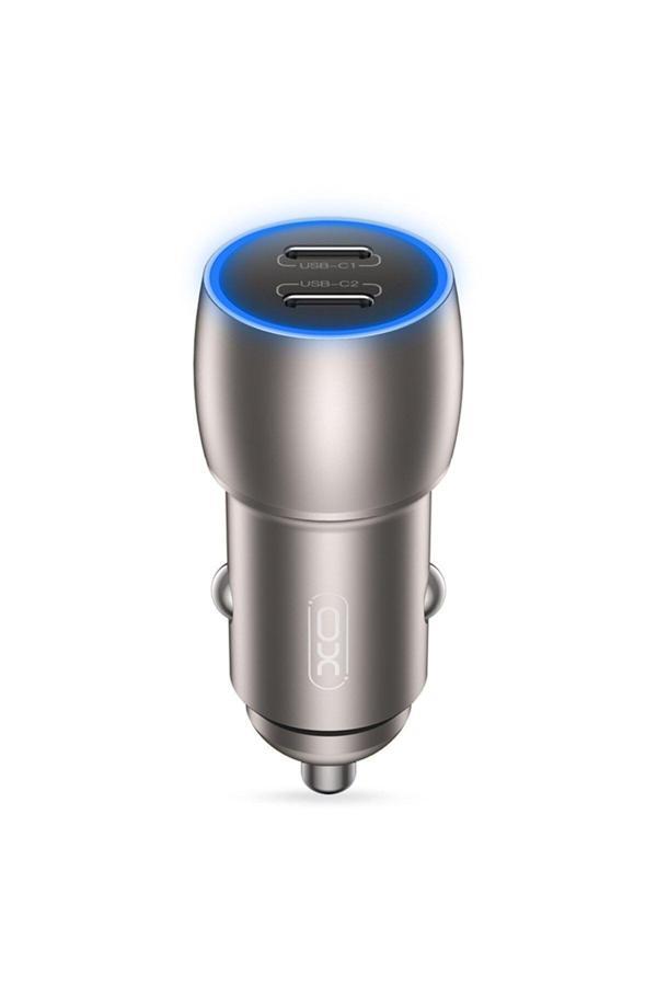 Xo -Cc51 2In1 Araç İçi Çakmaklık 40W Hızlı Şarj Soketi Usb-C+Usb-C Port - Image 1