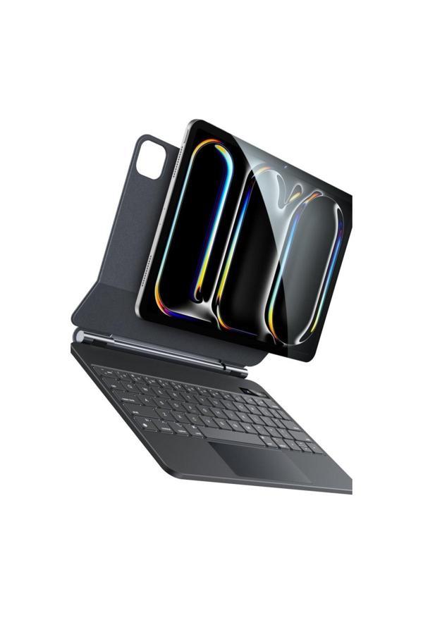 Coverzone İpad Pro 13 İnch (2024) İle Uyumlu Case Magic Keyboard Folio Utra Slim Klavyeli Tablet Kılıfı Kb31 - Image 1