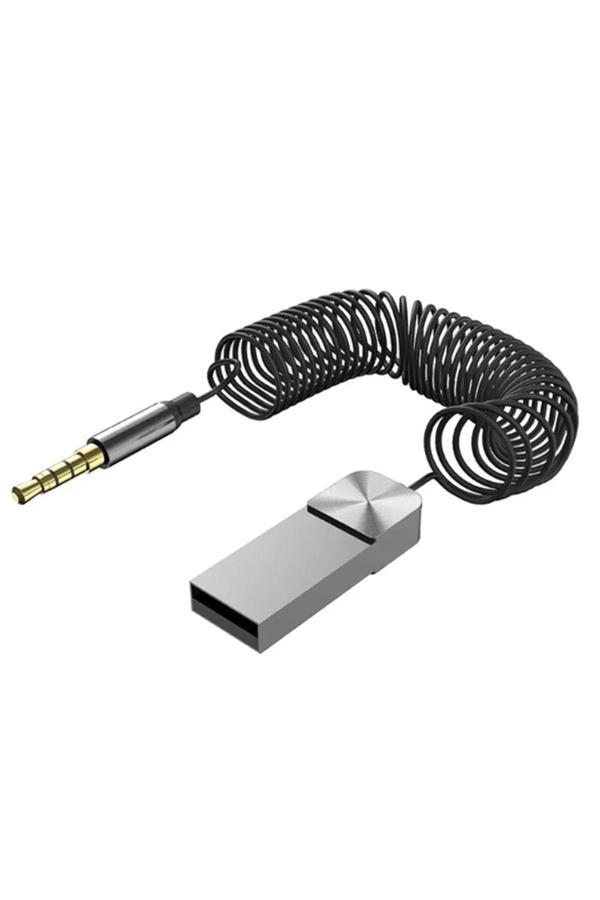 Coverzone Bluetooth Adaptör Araba Ve Araç Usb Ve 3.5Mm Aux Giriş Bluetooth 5.1 Adaptör Çevirici B27 - Image 1