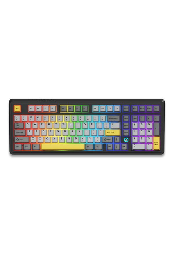 Coverzone Kablolu Mekanik Klavyesi Rgb Aydınlatma Hot Swap Ajazz Ak980 Siyah Daydream Switch - Image 1