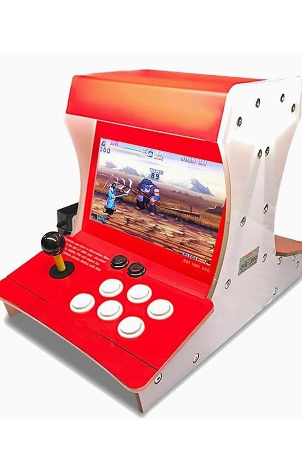 Coverzone İki Kişilik Retro 10 İnç Ekran Oyun Konsolu 8200 Oyun Makinesi Dahili Hoparlör M77 - Image 1