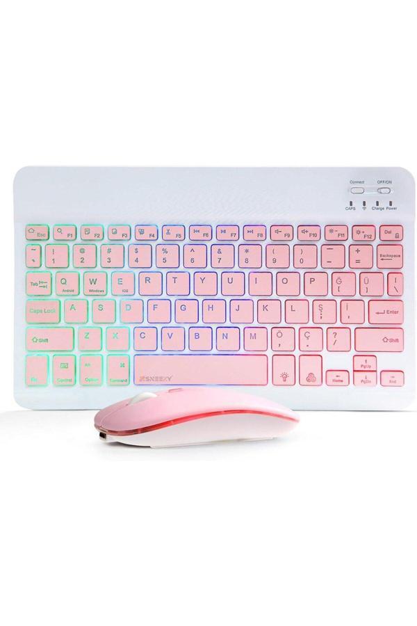 Coverzone Onezero Kablosuz Rgb Klavye Ve Mouse Seti – Bluetooth, Şarjlı, 10M Bağlantı Mesafesi Zr20Km - Image 1
