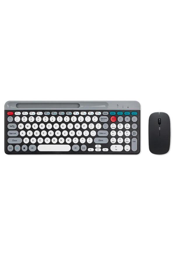 Coverzone Bluetooth Klavye Mouse Kablosuz Klavye Ve Rgb Mouse Set 2.4G Bluetooth Lithium Batarya Zyg-806 - Image 1