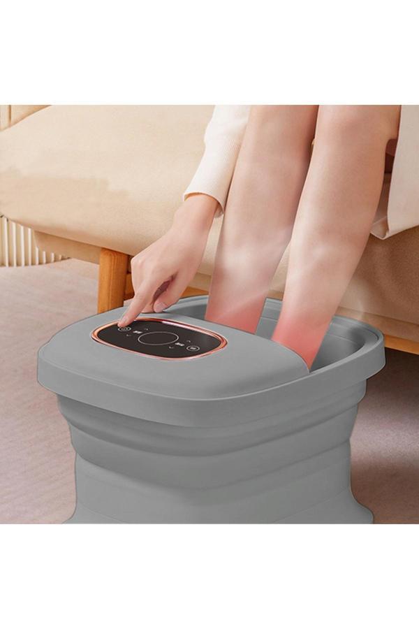 Coverzone Ayak Spa Ve Masaj Taşınabilir Katlanabilir Ayak Küveti Sabit Sıcaklık Kontrolü Masajı Yb-7012 Gri - Image 1