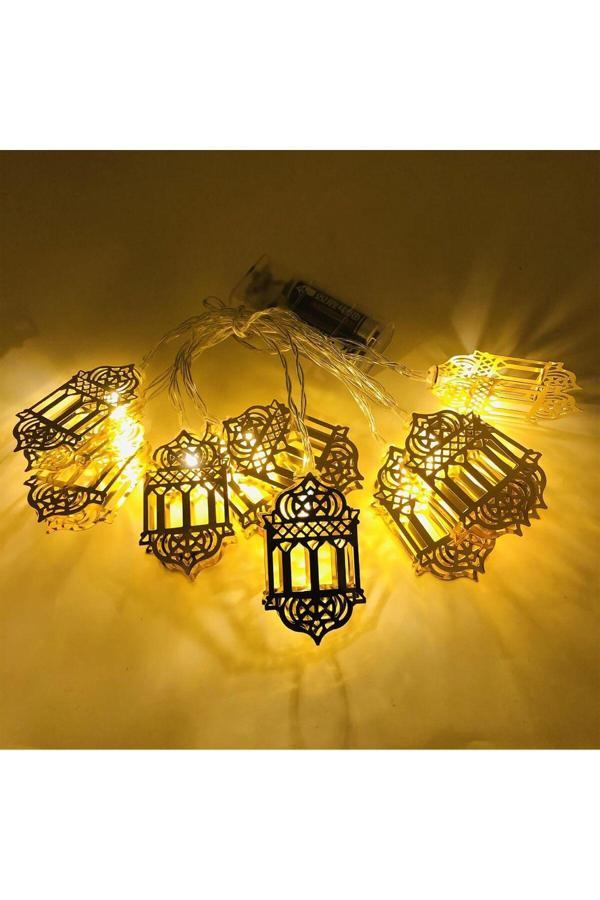 Coverzone 2 Metre Led Işıklı 10'Lu Ramazan Işık Zinciri Dekoratif Pilli Aydınlatma - Image 1
