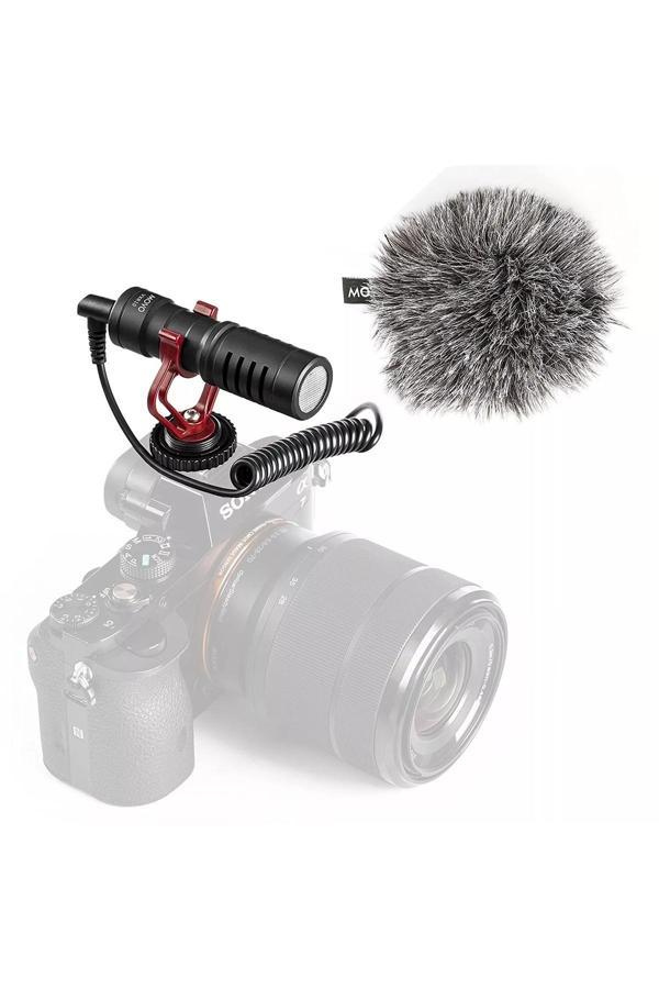 Coverzone Telefon Fotoğraf Makinesi Ve Kamera Uyumlu Universal Video Mikrofonu İç Ve Dış Mekan Mikrofon Rk-Mm1 - Image 1