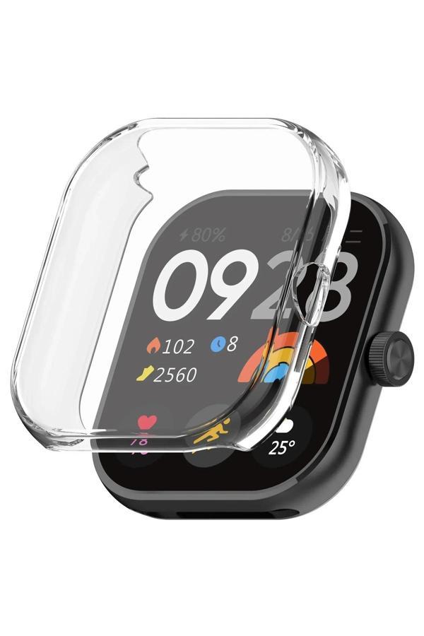 Coverzone Xiaomi Redmi Watch 4 İle Uyumlu Silikon 360 Tam Kapatan Çerceve Pc Kasa Koruma Silikon Çerçeve - Image 1