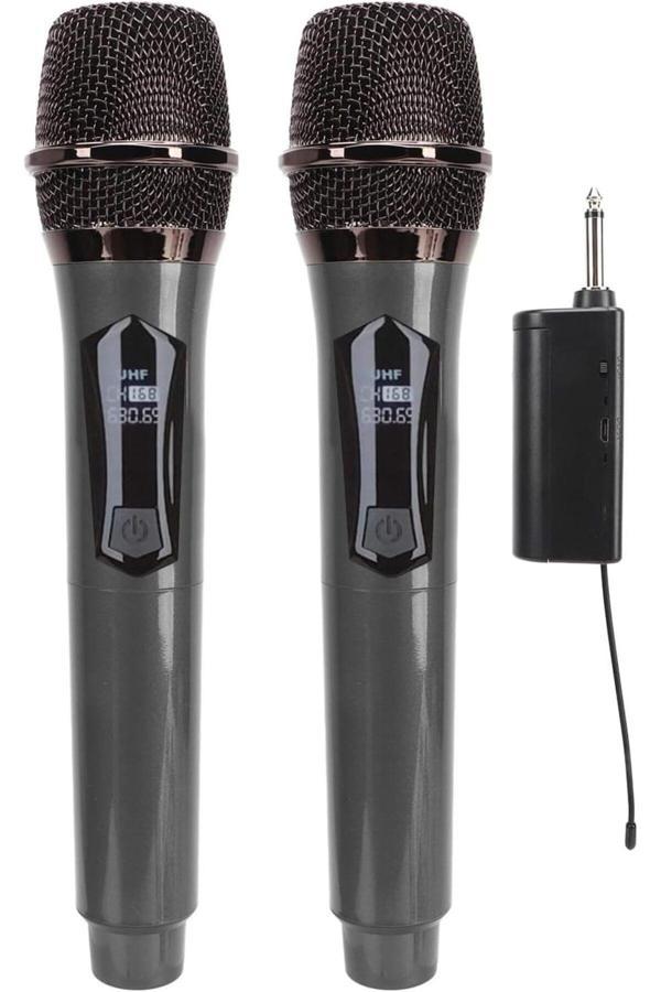 Coverzone Kablosuz Karaoke Çift Mikrofon6.35Mm Sahne Parti Aktivite Amfi Hoparlör Wn04 Bluetoothsuz - Image 1