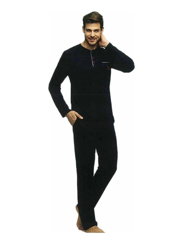 US Polo 17384 Erkek Uzun Kol Pijama Takımı - Image 1