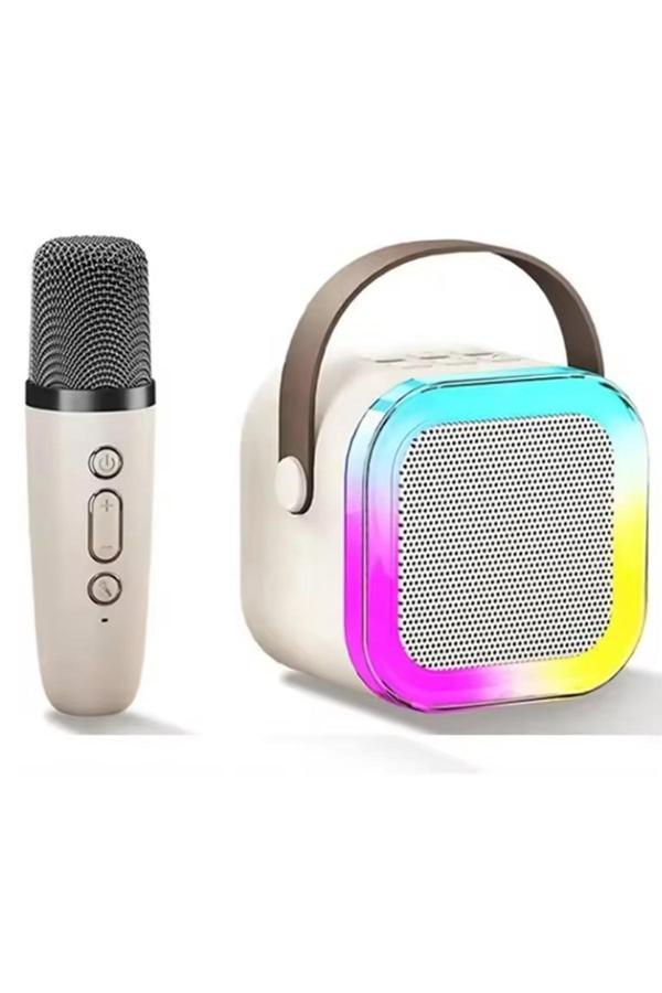 Coverzone Kablosuz Mikrofonlu Karaoke Makinesi Taşınabilir Bluetooth Hoparlör Seti K12 10 X 10 X 6 Cm - Image 1